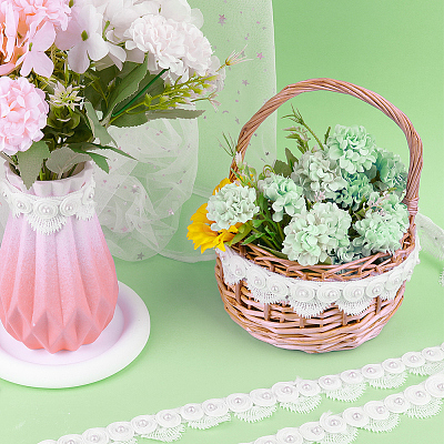 2.7~3 Yards Polyester Lace Trim SRIB-GF0001-30-1