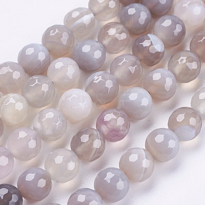Natural Striped Agate/Banded Agate Beads Strands G-P364-06-8mm-1