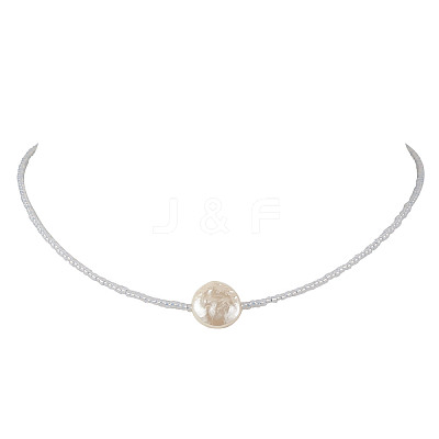 Glass Seed Beaded Necklaces NJEW-JN04921-1