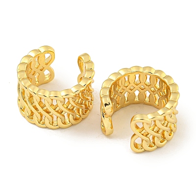 Brass Cuff Earrings EJEW-C104-144G-1