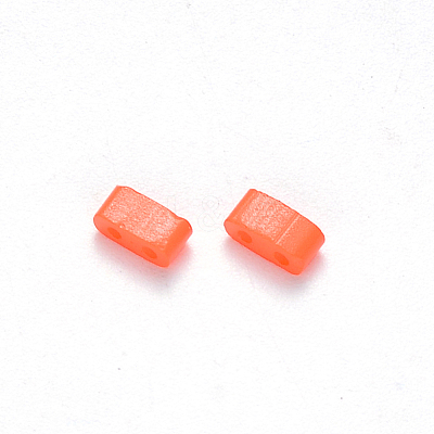 FGB 2-Hole Baking Paint Glass Seed Beads X-SEED-S031-M-406-1
