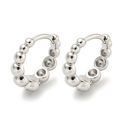 Brass Hoop Earrings EJEW-L211-010D-P-1