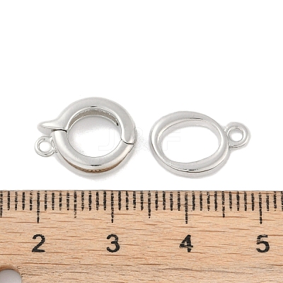 Rack Plating Brass Fold Over Clasps KK-A224-27A-P-1