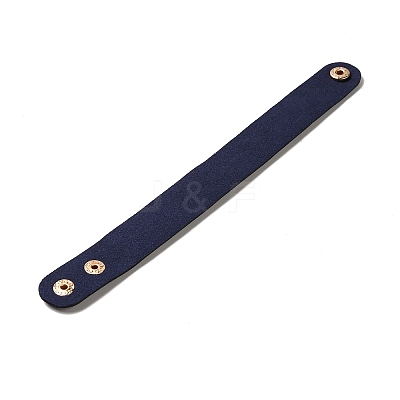 Faux Suede Snap Cord Bracelet BJEW-F428-15-1