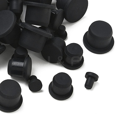 50Pcs 5 Styles Silicone Hole Plugs AJEW-GF0011-62E-1