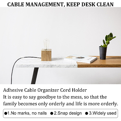 Plastic Cable Management Clips AJEW-WH0250-40-1