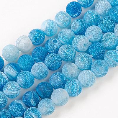 Natural Weathered Agate Beads Strands X-G-G589-8mm-14-1