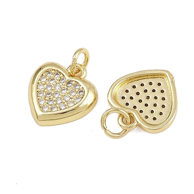 Brass Micro Pave Cubic Zirconia Pendants ZIRC-I367-11G-01-1