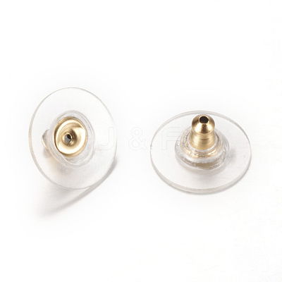 304 Stainless Steel Bullet Clutch Earring Backs X-STAS-T004-10G-1
