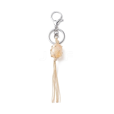 Natural Mixed Gemstone Tassel Keychain KEYC-TA00001-1