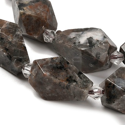 Natural Fluorescent Syenite Rock(Glow under UV Light) Beads Strands G-NH0005-B08-01-1