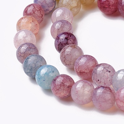 Crackle Glass Beads Strands GLAA-F098-05C-03-1