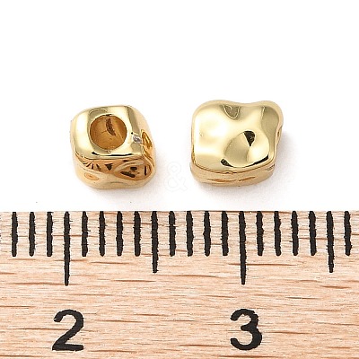 Rack Plating Brass Spacer Beads KK-K346-30G-1