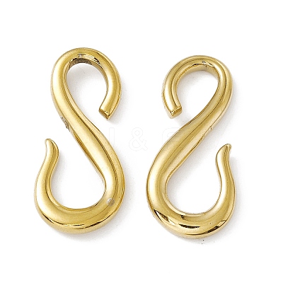 PVD Vacuum Plating 304 Stainless Steel S Hook Clasps STAS-G278-44G-1