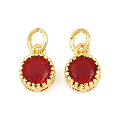 Brass Pave Cubic Zirconia Charms CU-CBA3D67-02G-08-1
