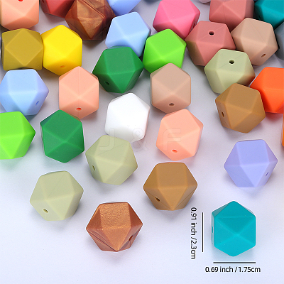 Hexagonal Silicone Beads SI-JX0020A-01-1