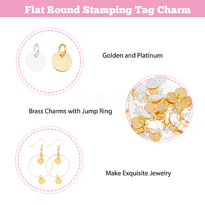 100Pcs 2 Colors Brass Charms KK-FH0007-29B-1