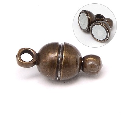 Brass Magnetic Clasps with Loops X-KK-D331-AB-NF-1