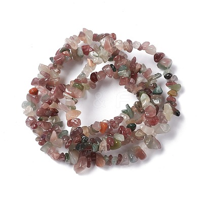Natural Agate Chip Beads Strands G-G905-04-1