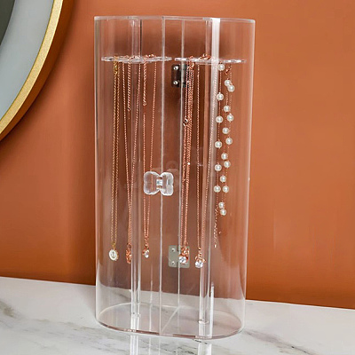 Acrylic Jewerly Hanging Necklaces Organizer Storage Boxes PW-WG53E9D-01-1