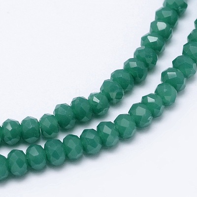 Faceted Rondelle Glass Beads Strands GLAA-M028-2mm-A06-1
