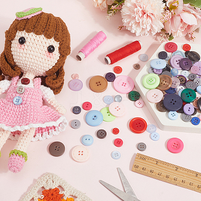 8 Colors Resin Buttons DIY-SP0003-99-1