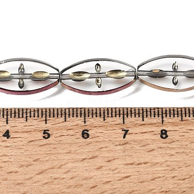 Electroplated Transparent Glass Beads Strands GL-CBA98F0-08A-1