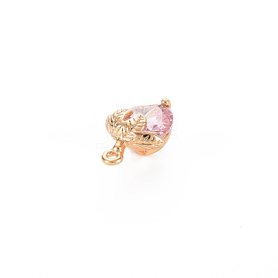 Brass Rhinestone Charms KK-S364-240G-1