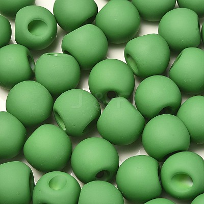 Rubberized Acrylic Beads OACR-G012-05H-1