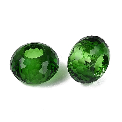 Transparent Glass European Beads GPDL-Q024-14mm-A05-1