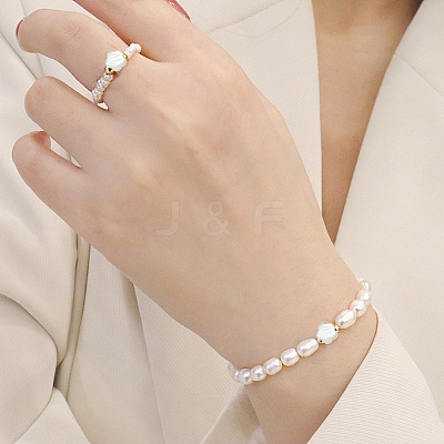 30Pcs Natural Freshwater Shell Beads SHEL-CJ0001-29-1