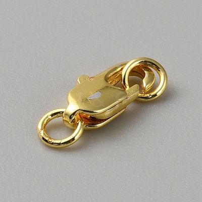 Brass Lobster Claw Clasps FIND-WH0110-859A-G-1
