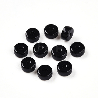 Opaque Solid Color Glass Beads GLAA-N007-6x3mm-A01-1