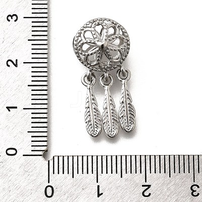 Brass European Beads KK-M318-02P-1