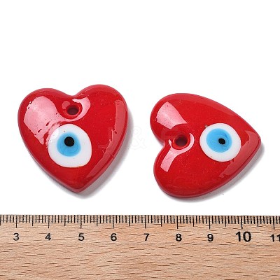 Handmade Evil Eye Lampwork Pendants LAMP-F035-11-1