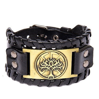 Viking Imitation Leather Cord Bracelets PW-WG0AC8F-03-1