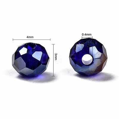 15 Colors Electroplate Glass Beads EGLA-JP0002-02B-4mm-1