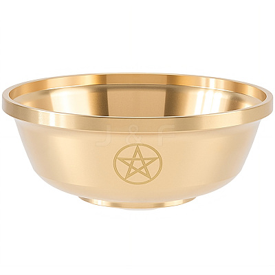 Brass Offering Bowl for Altar Meditation AJEW-WH20816-262A-1