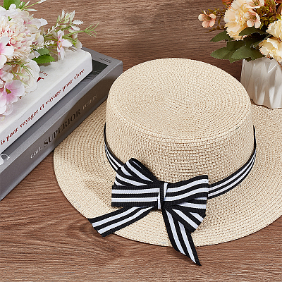 Polyester Stripe Ribbons SRIB-WH0011-326D-1