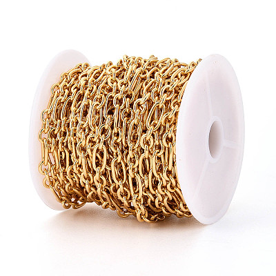 Brass Oval Link Chains CHC-T018-24G-1