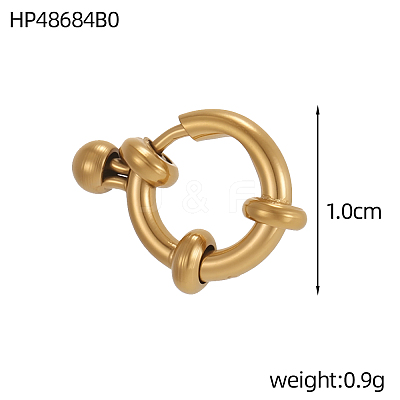 304 Stainless Steel Round Spring Ring Clasp STAS-OY012-48G-1