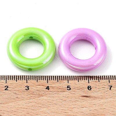 UV Plating Opaque Acrylic Beads X-OACR-Z013-29-1