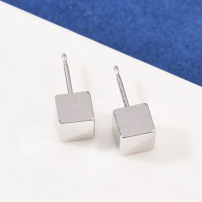 Brass Stud Earrings for Women EJEW-G441-05C-P-1