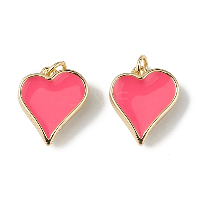 Eco-Friendly Rack Plating Brass Enamel Pendants KK-F848-02G-1