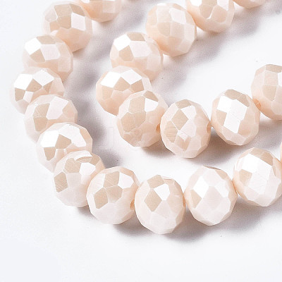 Electroplate Glass Beads Strands EGLA-A034-P4mm-A17-1