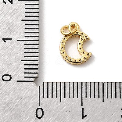 Brass Micro Pave Cubic Zirconia Pendants KK-Z135-03G-02-1