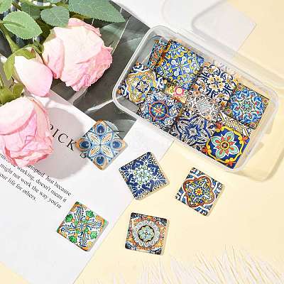 1 Bag Glass Cabochons GGLA-FS0001-19B-1