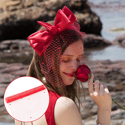 Deco Mesh Ribbons SRIB-WH0011-179B-03-1