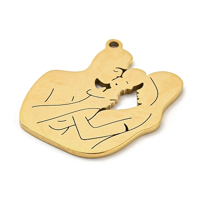 Mother's Day 201 Stainless Steel Pendants STAS-H188-01A-G-1