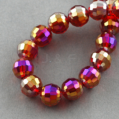 Electroplate Glass Bead Strands EGLA-R040-8mm-19-1